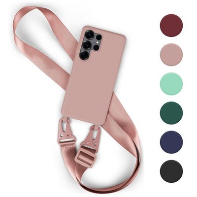 Handy Hülle mit Band für Samsung Galaxy S25 Ultra Handy Kette Case zum Umhängen