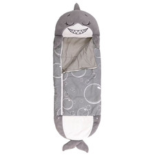 Happy Nappers Toddlers Grey Shark 2-in-1 Pillow  Sleeping Bag Medium 54"x20"