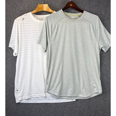 2 Pack Rhone Performance T-Shirt Bundle Mens M Grey & White Tee Swift Atmosphere