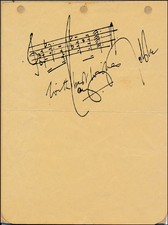 RAYMOND STANLEY NOBLE - AUTOGRAPH MUSICAL QUOTATION SIGNED