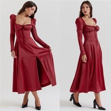 HOUSE OF CB 'Sebille' Ruby Corset Midi Dress NWOT size XS