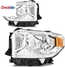 LED DRL Headlight Assembly Compatible with 2014-2021 Toyota Tundra Headlamp for