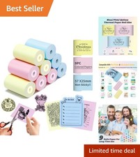 Durable 9 Pack of Non-Sticker Thermal Printer Paper - Great for Photos  Crafts