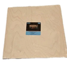 Woodpile Fun Wood Canvas 11.875x11.875x.25"  Unfinished Panel Crafts DIY (A-15)