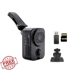 AIROTIVE 1080P Mini Body Camera Audio Video 64GB Night Vision PIR