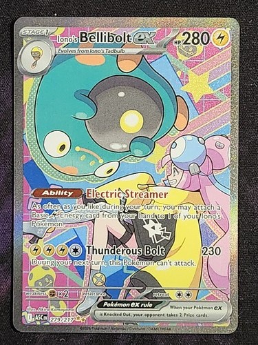 Pokemon Iono's Bellibolt EX 279/217 Ascended Heroes ASC