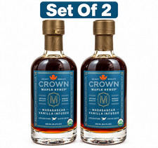 Crown Maple Madagascar Vanilla Infused Organic Syrup 8.5 fl oz Set of 2