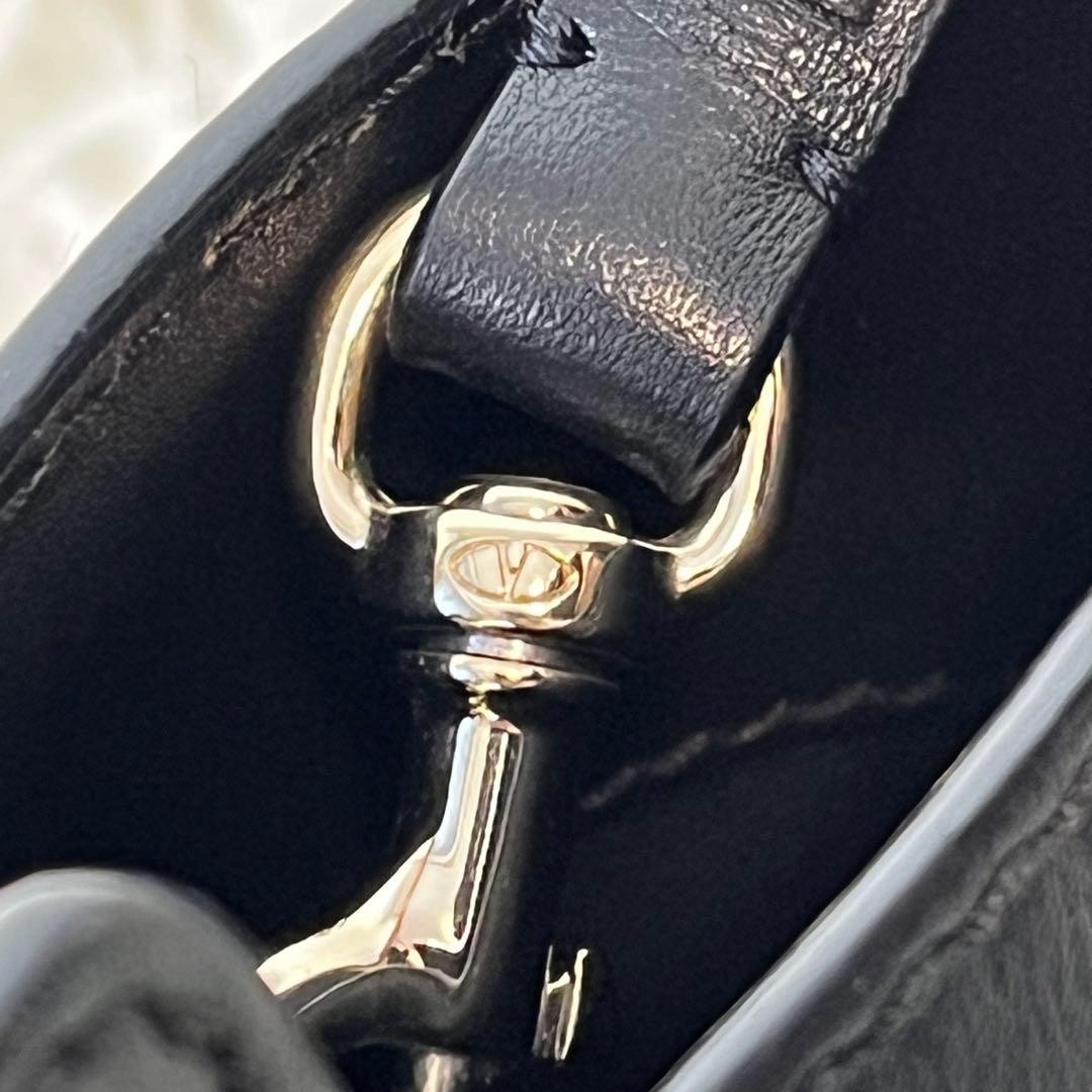Valentino Garavani Rockstud 2Way Leather Handbag Black, B Grade Japan thumbnail 18