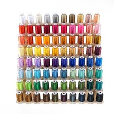 80 Spools Polyester Embroidery Machine Thread Kit 500M 550Y Each Spool Colors