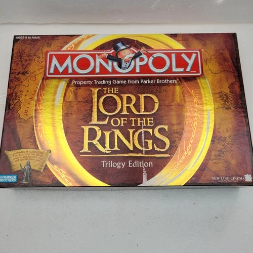 Monopoly The Lord of the Rings Trilogy Edition 2003 Hasbro 100% Complete w/ Ring