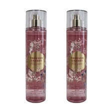 SET OF 2 NEW Bath  Body Works Forever Cherry Blossom Fine Fragrance Mist 8 oz