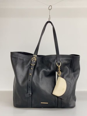 Other Brands Mille corret Tote Bag Leather Black Plain