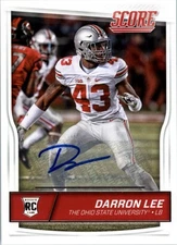 2016 Score Rookie Autographs #406 Darron Lee Auto - FB