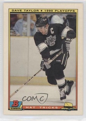1990-91 Bowman Hat Tricks Dave Taylor #22 m5x