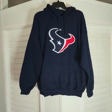 NFL Team Apparel Houston Texans Navy Blue Logo Men's Pullover Hoodie Sweatshirt