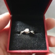 Forever Diamond Engagement Ring  0.25 Carat D Grade I1 Certified Diamond