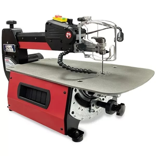 22"" Scroll Saw Variable Speed Dual Tilt Arm LED Air Blower Dust Port 230V 80W