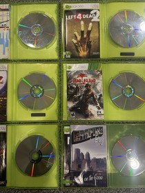 Xbox 360 S Black Console & Games Lot + Controllers - Resident Evil 5/Left 4 Dead