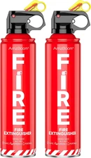 Fire Extinguisher 2-Pack – Home, Car, Kitchen, Boat, Easy Use, Mounting Brackets