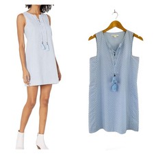 Cooper and Ella Isabel Cotton Sleeveless Tassel Tunic Shift Mini Dress Small