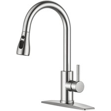 Classic High Arc Stainless Steel Faucet, 3 Hole Installation