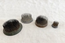 Vintage metal flower frogs x4