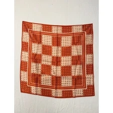 Vtg Vera Scarf Ladybugs Orange Acetate Bandana Scarf Made in Japan Wild Rag