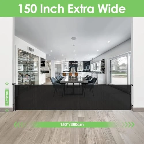 150 Inch Extra Wide Retractable Baby Gates for Large Openings Long Baby Gates
Opens in a new window 