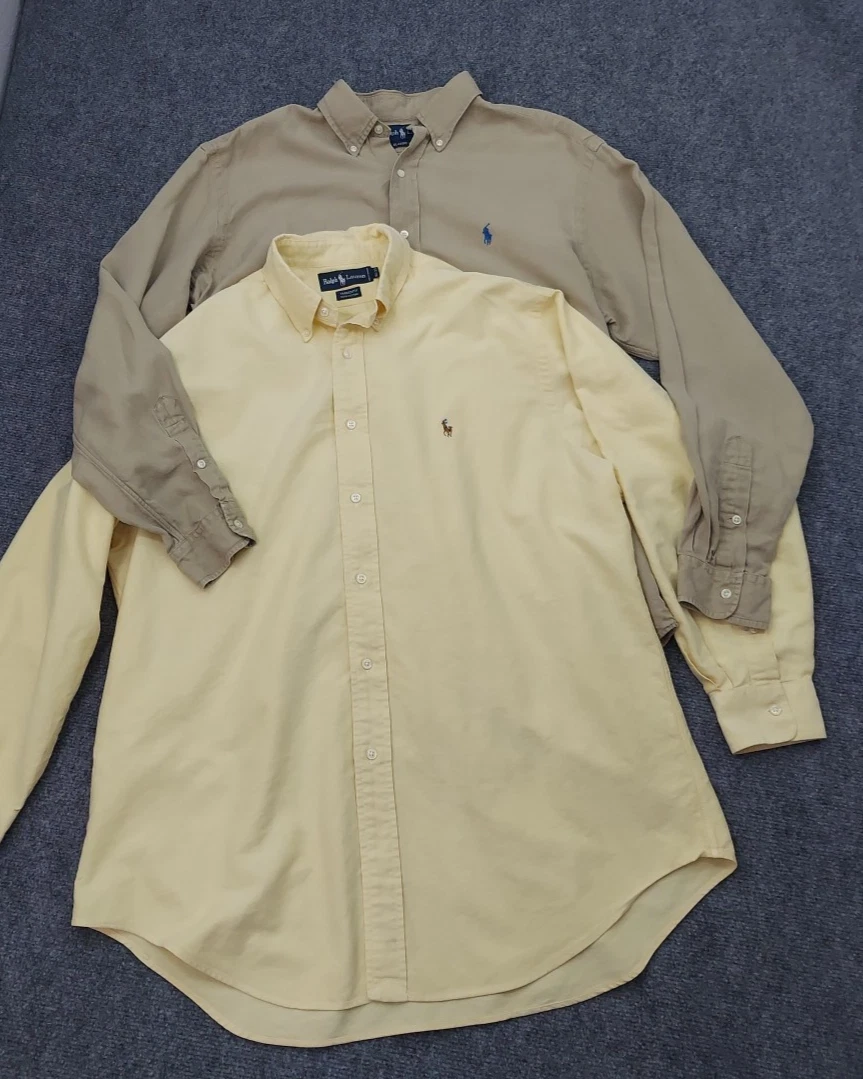 Polo Ralph Lauren Silk Long Sleeve Solid Casual Button-Down Shirts