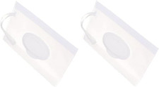 2Pcs White Baby Wipe Holder Case - Waterproof Travel Container for Wet Wipes, Po