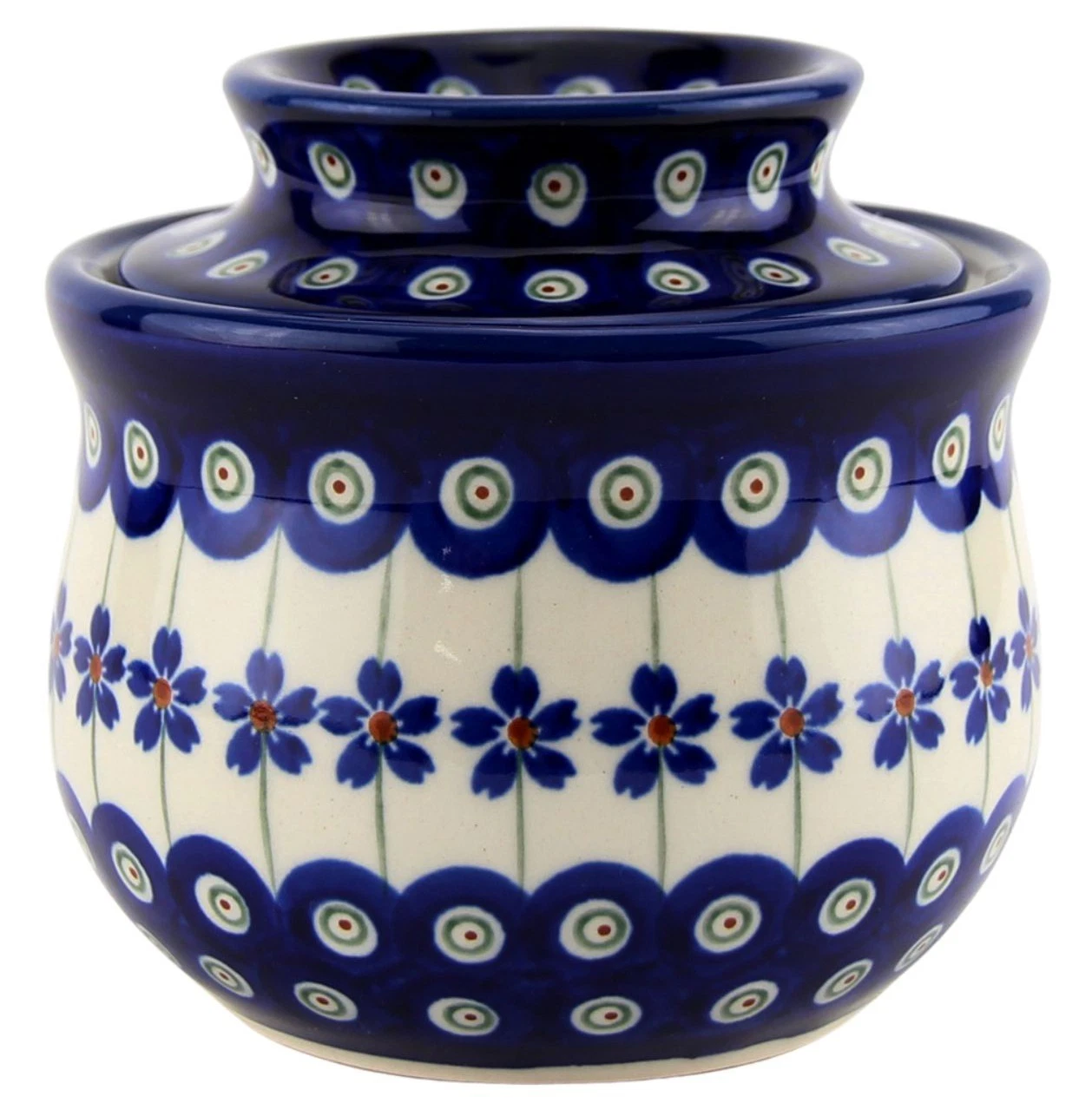 Polish Pottery French Butter Dish by Zaklady Boleslawiec Poland - Butter Crock