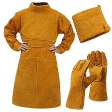 Leather Welding Apron Gloves Heat/fire Resistant Forge Welding X-L Yellow