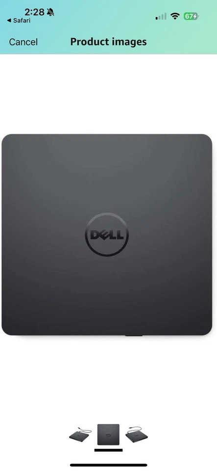 Dell Dw316 Usb Slim Dvd Drive Dvd+/-rw External Drive With Burner - New Sealed - Image 3 of 4