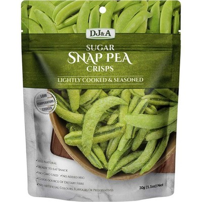 DJ&A Sugar Snap Pea Crisps 30g (Pack of 10)