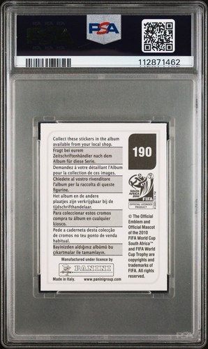 David Beckham 2010 Panini South Africa World Cup Sticker #190 PSA 10 England - Picture 2 of 2
