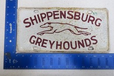 License Plate Booster Front Metal Tag PA Shippensburg Greyhounds Football Team