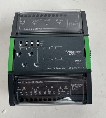 Schneider Electric SmartX UI-8/AO-V-4-H & DO-FA-12-H PLC I/O Modules