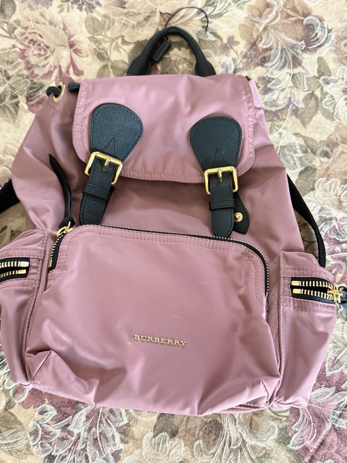 Burberry — Burberry Rucksack Backpack Medium Pink Nylon
