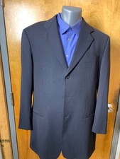Giorgio Armani Le Collezioni Black Blazer 44R Silk Wool Blend Italy