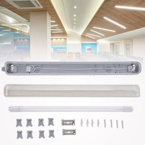 LED Feuchtraumleuchte Eco Wannenleuchte Leuchte T8 60/120/150cm inkl. Röhre IP65 - Bild 7 von 18