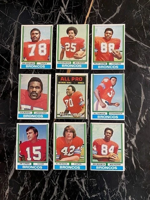 1974 Topps Football Denver Broncos Team Set 21ct Lyle Alzado, Floyd Little - Image 3 of 4