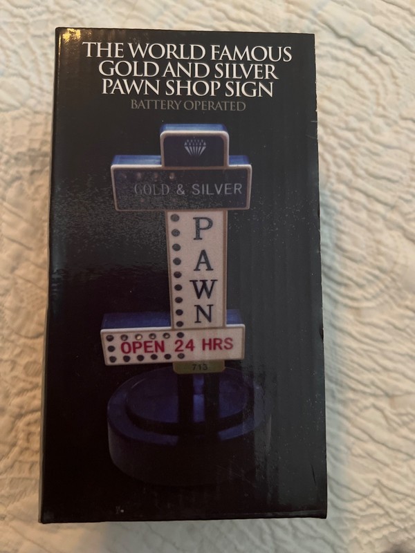 World Famous Gold & Silver Pawn Shop Sign Battery Operated NIB