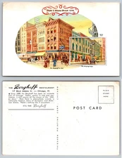 State Adams Street Berghoff Restaurant Chicago Postcard