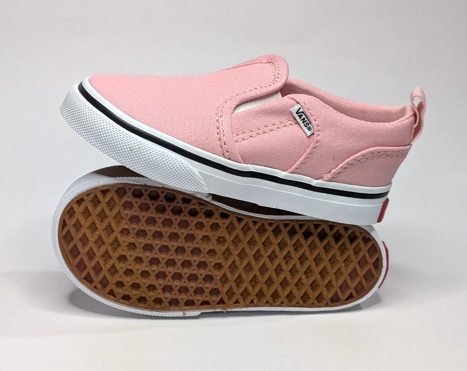Vans Asher V Coral Blush Toddler Girl's Canvas Skate Shoes - Size 6/7/8/9/10 NWB - Image 4 of 4