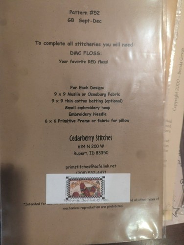 christmas embroidery stitchery pattern primitive country - Picture 61 of 133
