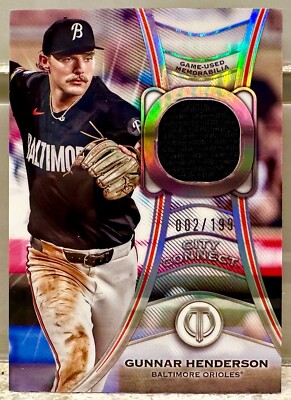 JERSEY NUMBER MATCH! 2025 Topps Tribute Gunnar Henderson 2/199! GU JERSEY!