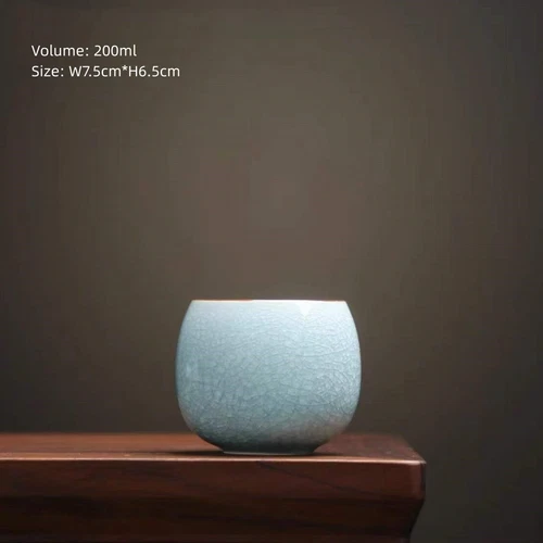 Tazza da tè porcellana smaltata crepitante tazza kungfu cinese celadon tazze ceramica - Foto 35 di 40