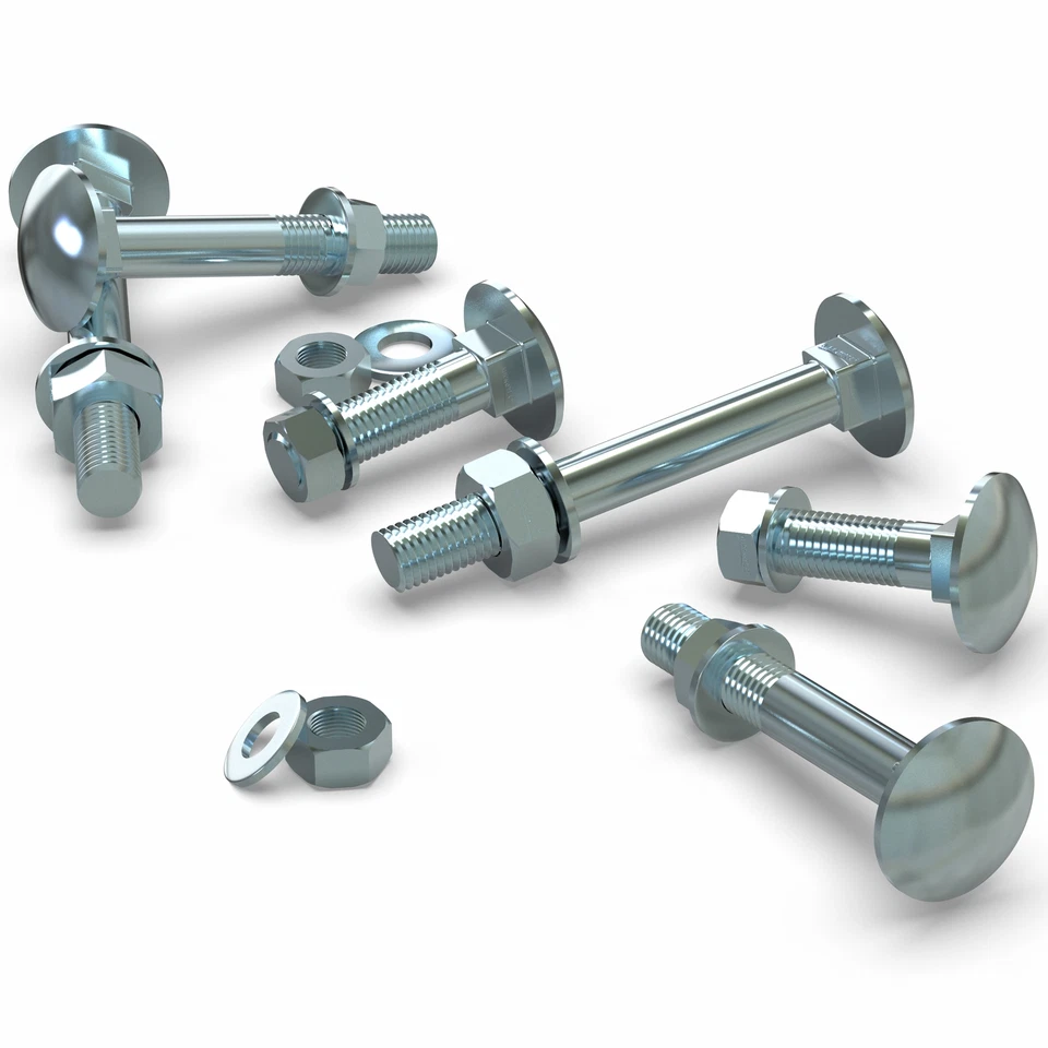 Viti A Testa Piatta E Fonda M5 M6 M8 M10 M12 X Dadi X Rondelle A U - Immagine 4 di 4