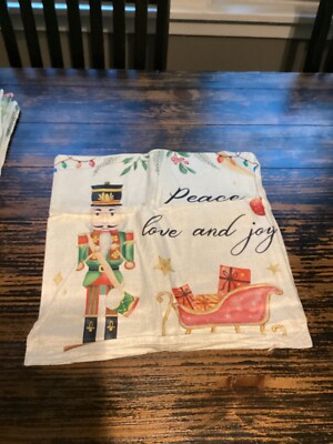 NEW Nutcracker & Sleigh 17''x 17'' Pillow Cover
