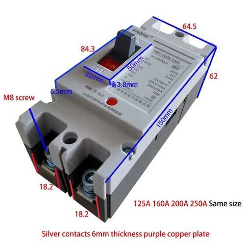 Interruttore DC 12V 120V 100A 500A Protezione Celle Solari Isolatore Batteria Camper - Foto 9 di 11